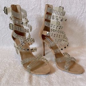 Steve Madden crystal and rhinestone heels